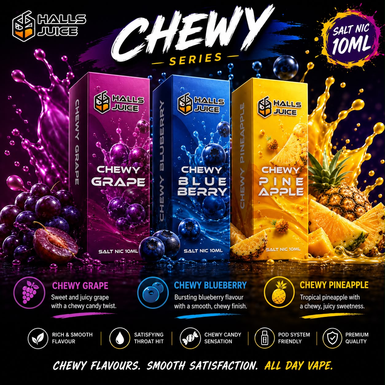 SALT NIC HALLS JUICE 10ML
