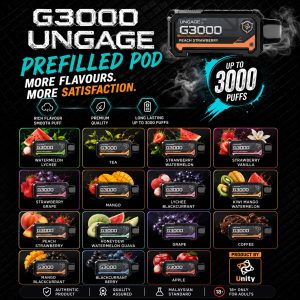 CARTRIDGE UNGAGE 3000 PUFFS UNITY