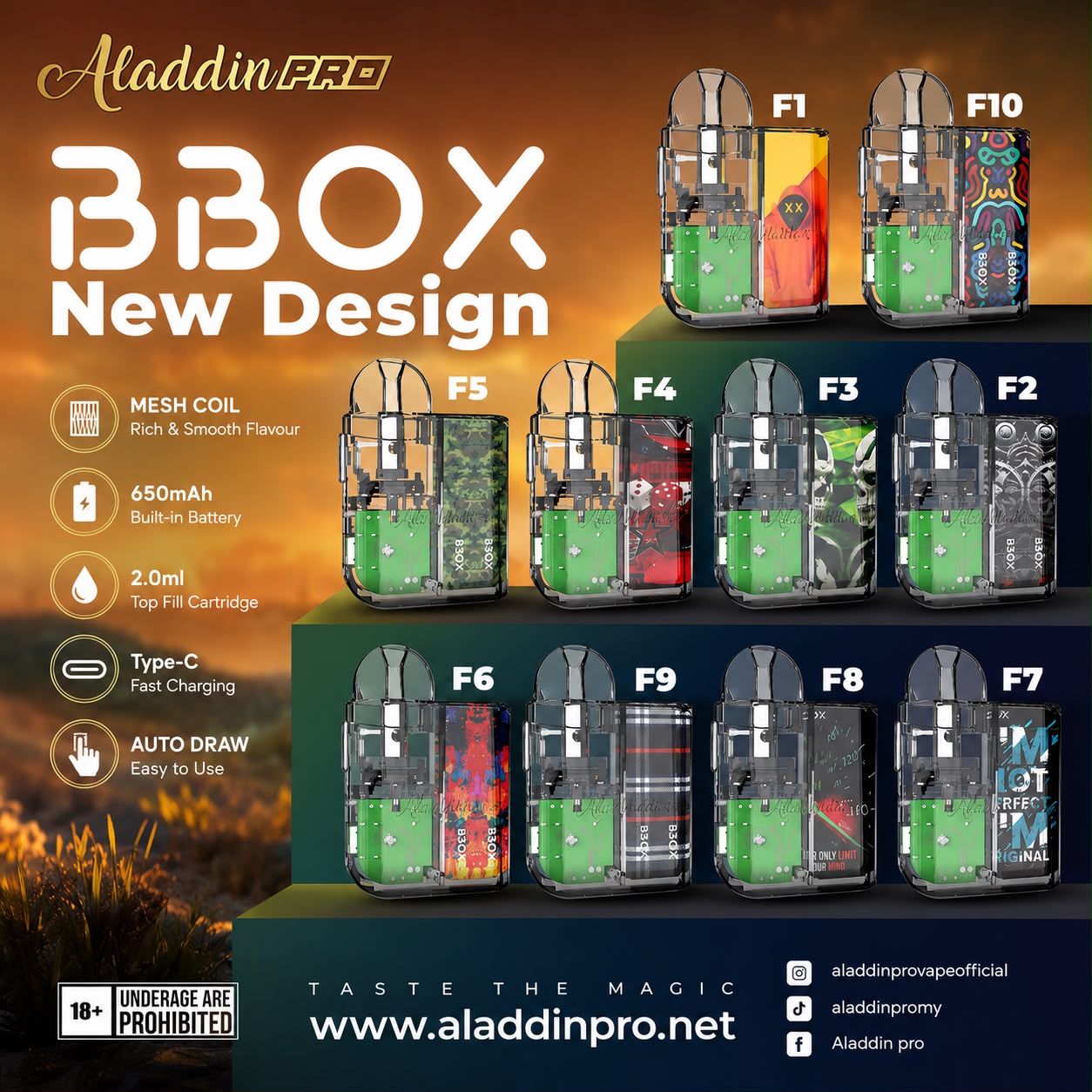 POD ALADDIN BBOX 650mAh