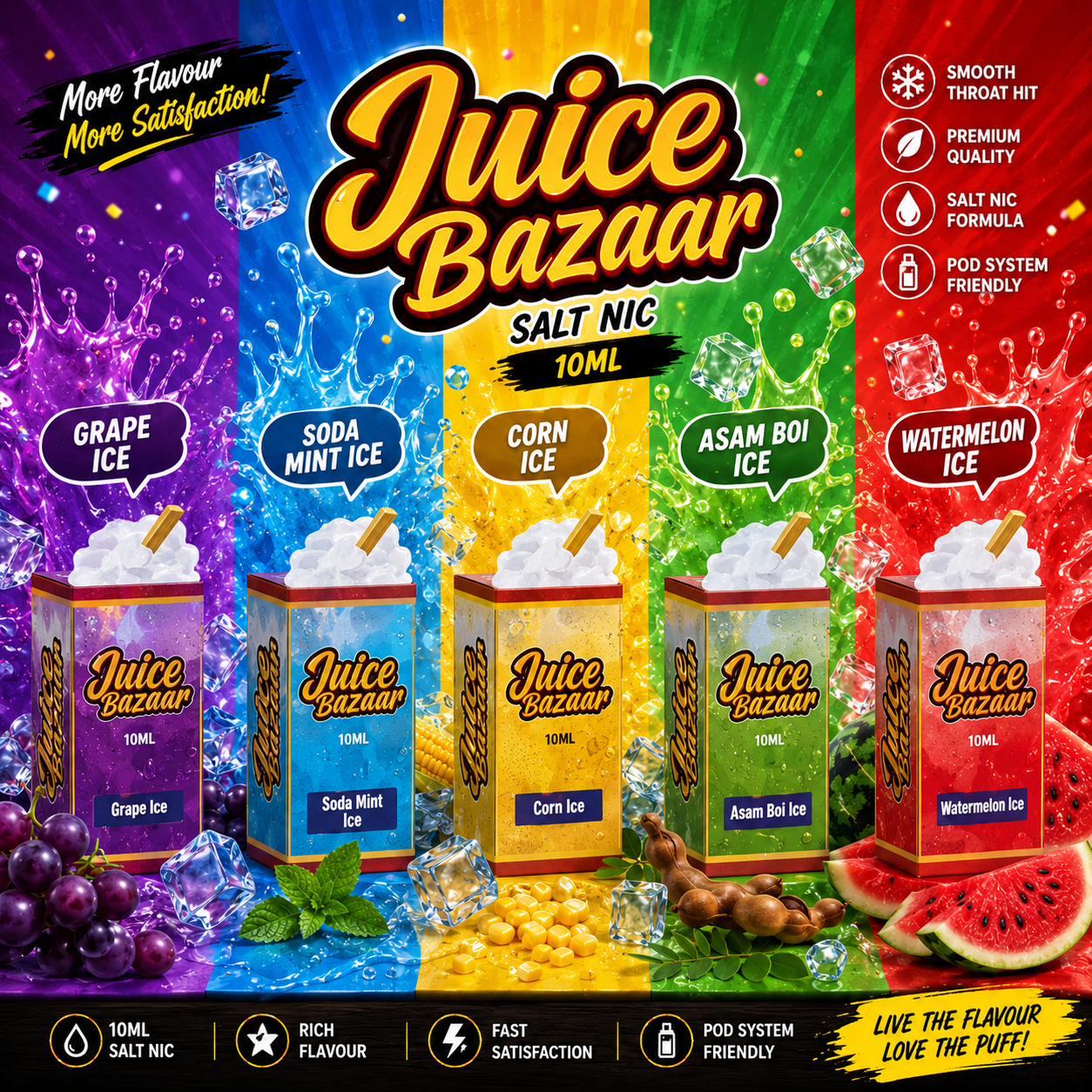 SALT NIC JUICE BAZAAR 10ML