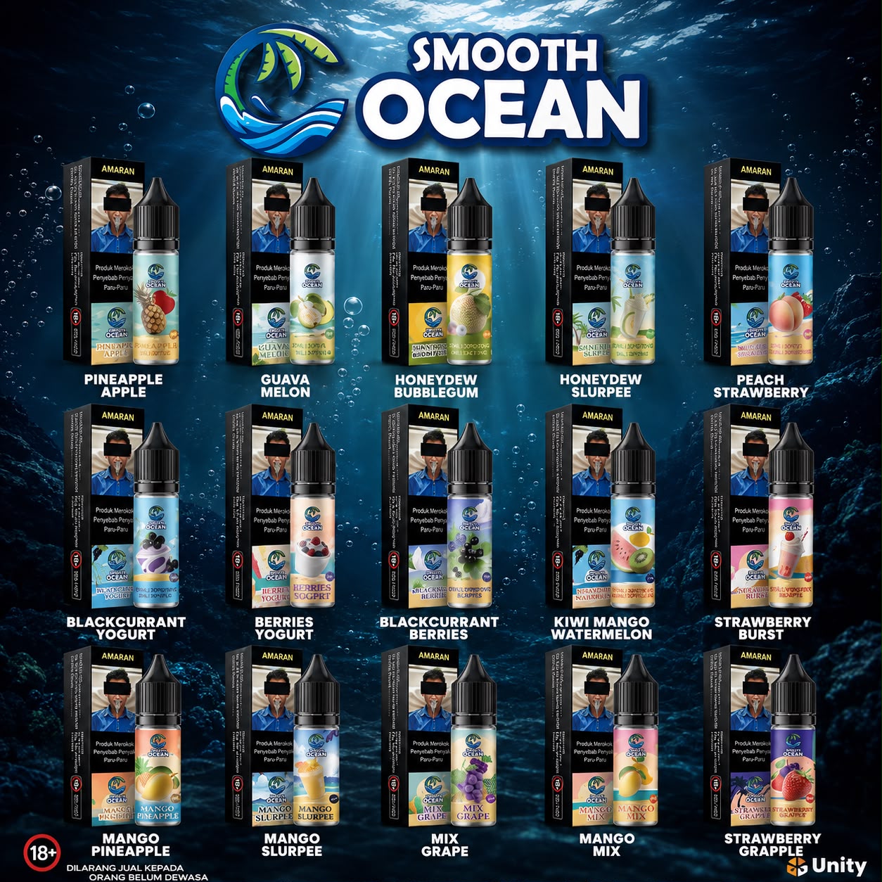 SALT NIC SMOOTH OCEAN 15ML UNITY