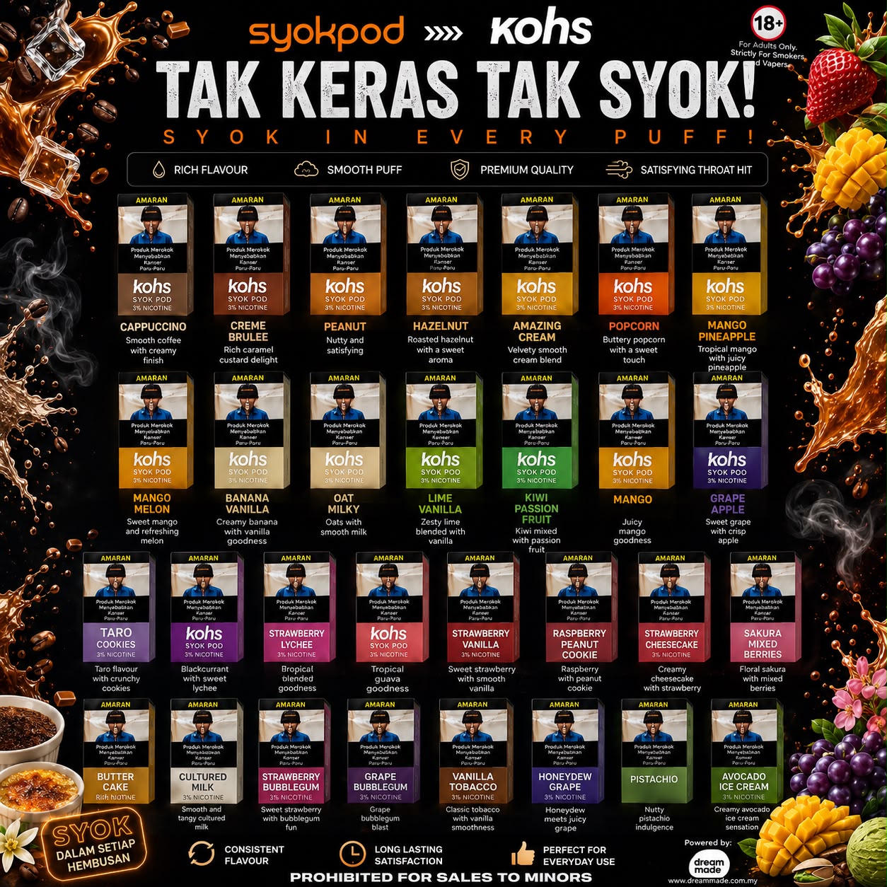 FLAVOUR KOHS SYOKPOD 2ML