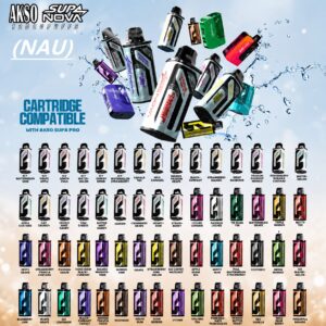 CARTRIDGE AKSO SUPA NOVA/NAU 12000 PUFFS