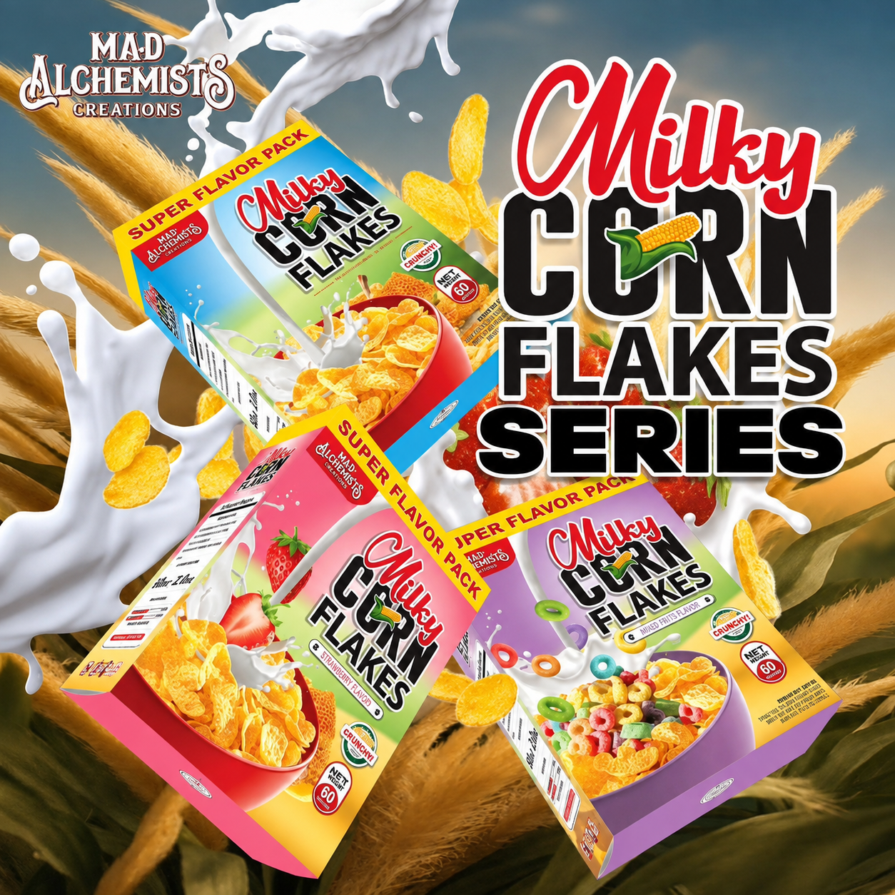 FREEBASE MAD ALCHEMIST MILKY CORNFLAKES SERIES 60ML